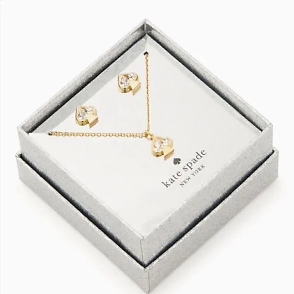 NIB Kate Spade Stone Studs & Pendant Boxed Set - Picture 4 of 5
